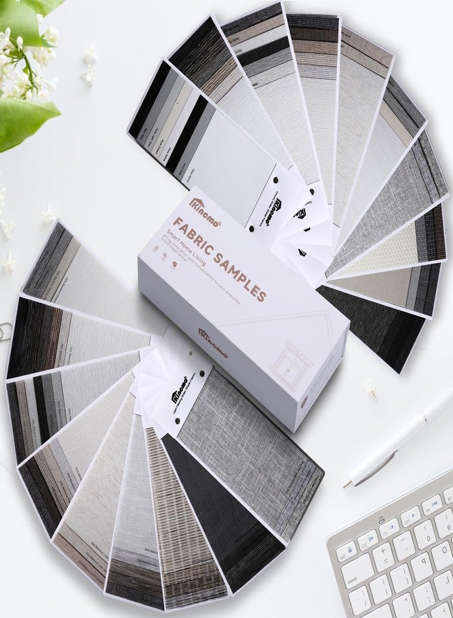 Kincmo 100% Blackout & Light Filtering Motorized Roller Shades Fabric Samples - Image 1